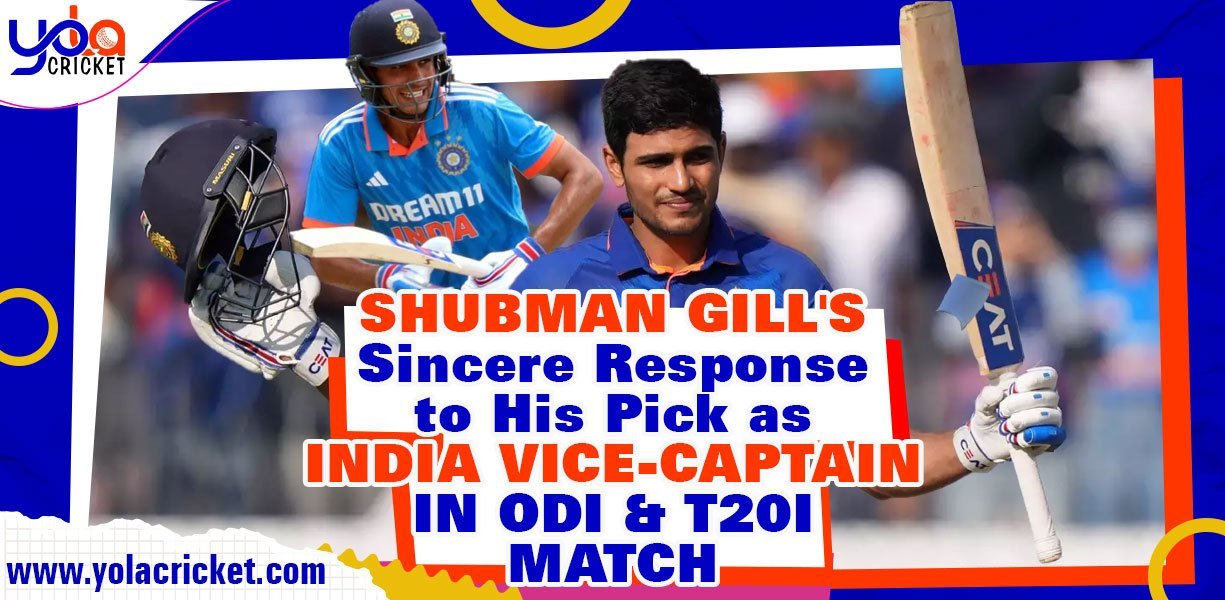 Shubman Gill News: Sincere Response to His Pick as India Vice-Captain in ODI & T20I Match