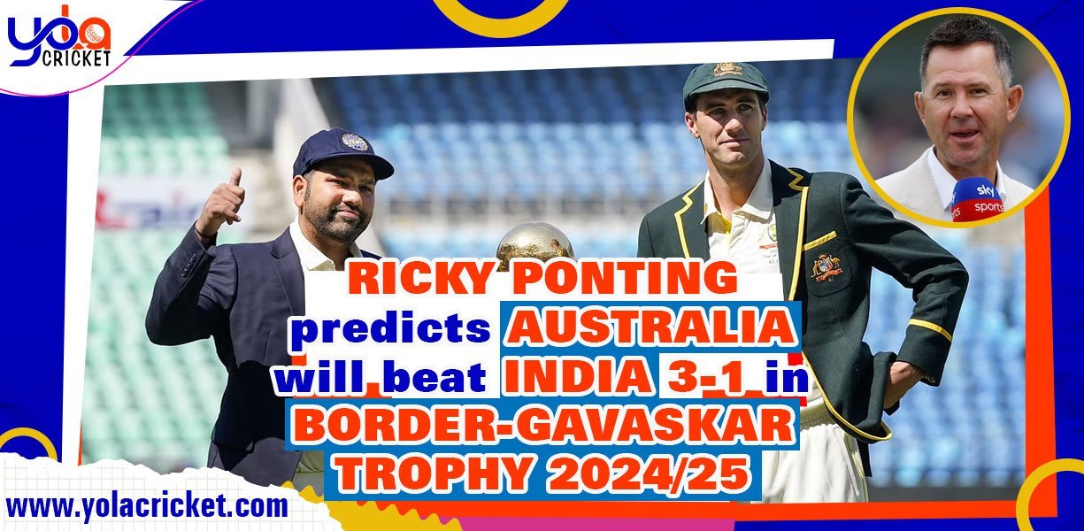 Ricky Ponting predicts Australia will beat India 3-1 in Border-Gavaskar Trophy 2024/25