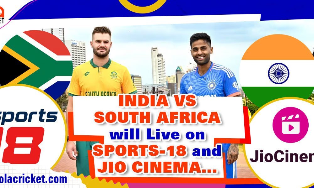 Ind vs SA 2024 T20 Series will be broadcast by Sports-18 and Jio Cinema, with schedules and venues