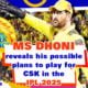 MS Dhoni Reveals his possible Plans to Play for CSK in the IPL 2025